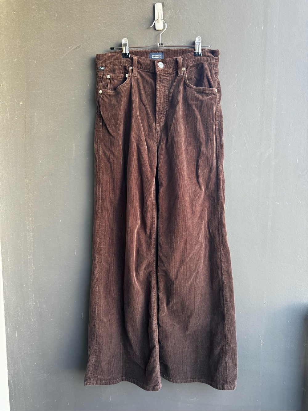 Citizens of Humanity brown wide-leg corduroy trousers size 26